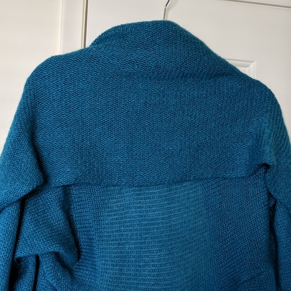 NWOT Italian teal mohair cardigan sz M